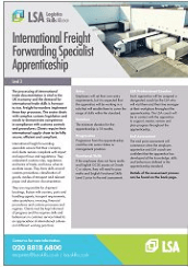 International Freight Forwarding Specialist Apprenticeship